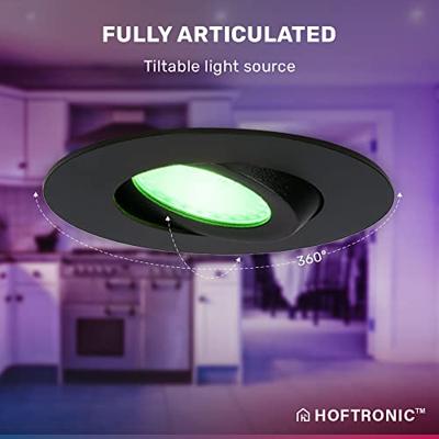 Set van 3 Napels smart inbouwspots - IP65 Waterdicht - 8 Watt 600 Lumen - Kantelbaar - Wifi + Bluetooth - RGBWW - Google Home, Amazon Alexa en Siri - Zwart - Voor binnen en buiten Set van 3 Napels smart inbouwspots - IP65 Waterdicht - 8 Watt 600 Lumen - Kantelbaar - Wifi + Bluetooth - RGBWW - Google Home, Amazon Alexa en Siri - Zwart - Voor binnen en buiten