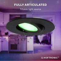 Napels smart inbouwspot - IP65 waterdicht - 8 Watt 600 Lumen - Kantelbaar - Wifi + Bluetooth - RGBWW - Google Home, Amazon Alexa en Siri - Zwart - Voor binnen en buiten - thumbnail