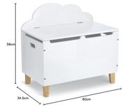 Kinderopbergkist met deksel - Cloud - thumbnail