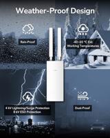 Cudy RE1200 Outdoor Netwerkrepeater Wit 10, 100 Mbit/s - thumbnail