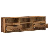 Tv-meubel 150x33,5x45 cm bewerkt hout oud houtkleurig - thumbnail