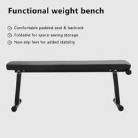 VidaXL Gewicht bank zwart 108 x 27 x 41 cm gepoedercoat staal - thumbnail