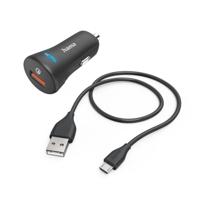 Hama Auto-snellader Met Oplaadkabel Micro-USB QC 19,5 W 1,5 M Zwart - thumbnail