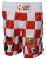 Nihon Kickboks Broek Helmond Heren Rood/wit Maat S - thumbnail