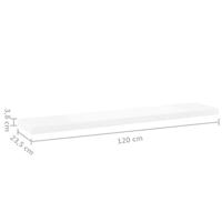 Wandschap zwevend 120x23,5x3,8 cm MDF eikenkleurig en wit - thumbnail