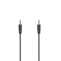 Hama Audiokabel Flexi-Slim 3,5-mm-jack-stekker Verguld Zwart 0,75 M - thumbnail