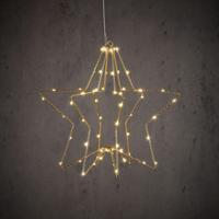 Ster Hangend 60 LEDs Warm Wit 32x30 cm Goud - thumbnail