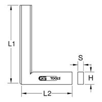 KS Tools 300.0201 3000201 Platte winkelhaak - thumbnail