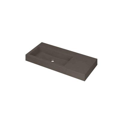 INK Momento Wastafel Quartz Wasbak Links Zonder Kraangat - 1000x450x90 mm - Quartz Beton