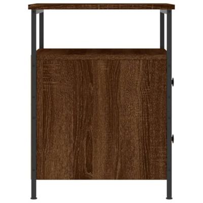 Nachtkastje 44x45x60 cm bewerkt hout bruin eikenkleur