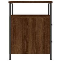 Nachtkastje 44x45x60 cm bewerkt hout bruin eikenkleur - thumbnail