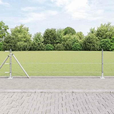 VidaXL Afrasteringspaal zilver 10 x 0,4 m (13 mm gaas) staal VidaXL Afrasteringspaal zilver 10 x 0,4 m (13 mm gaas) staal