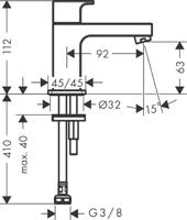 Hansgrohe Toiletkraan Vernis Shape Koud Water Zinc Zonder Afvoer Chroom - thumbnail