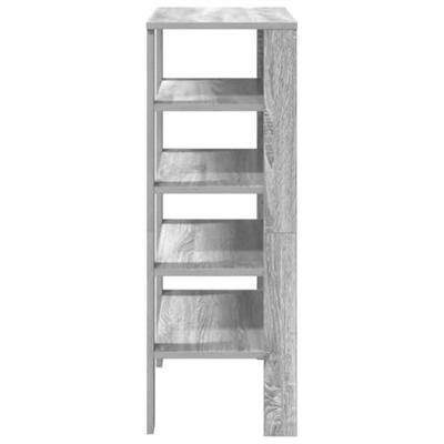 Schoenenrek 61x32x87,5 cm bewerkt hout grijs sonoma eikenkleur Schoenenrek 61x32x87,5 cm bewerkt hout grijs sonoma eikenkleur