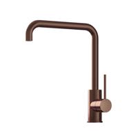 Keukenmengkraan Hotbath Cobber 1-hendel 31.5 cm Draaibare Uitloop Geborsteld Koper PVD - thumbnail