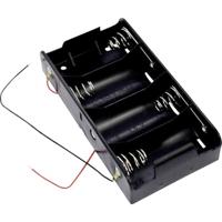 Takachi SN 1-4 batterijhouder 4x mono (D) kabel (L x B x H) 137,4 x 71,6 x 28,5 mm - thumbnail