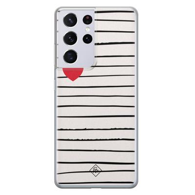 Samsung Galaxy S21 Ultra siliconen hoesje - Heart queen