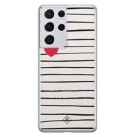 Samsung Galaxy S21 Ultra siliconen hoesje - Heart queen - thumbnail
