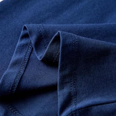 Kindershirt met lange mouwen vogelprint 92 marineblauw