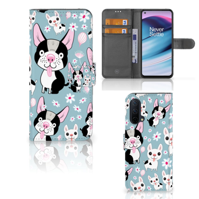 OnePlus Nord CE 5G | Telefoonhoesje | Met pasjeshouder | Hondjes