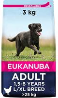 EUKANUBA premium hondenvoer met kip voor grote rassen - droogvoer voor volwassen honden, 3 kg - thumbnail