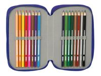 Driedubbele Pennenzak Atlético Madrid Blauw Wit Rood 12,5 x 19,5 x 5,5 cm 37 Onderdelen - thumbnail