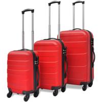 VidaXL 3-delige kofferset hard 45,5/55/66 cm rood - thumbnail