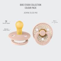 Set van 2 Colour-fopspenen, maat 1 BIBS rouge - thumbnail