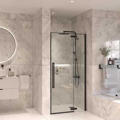 Nisdeur Set Sanivo Vigo 130x200 Mat Zwart Nisdeur Set Sanivo Vigo 130x200 Mat Zwart