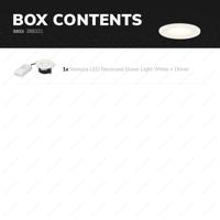 Venezia LED inbouwspot - 6 Watt 650 lumen - 2700K warm wit - Dimbaar - Rond - IP65 waterdicht - Wit - Voor binnen buiten en badkamer - thumbnail