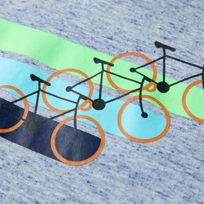 Kindershirt met korte mouwen 92 gemleerd blauw Kindershirt met korte mouwen 92 gemleerd blauw