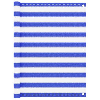 VidaXL Balkonscherm 120x400 cm hdpe blauw en wit VidaXL Balkonscherm 120x400 cm hdpe blauw en wit