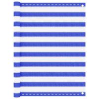 VidaXL Balkonscherm 120x400 cm hdpe blauw en wit - thumbnail