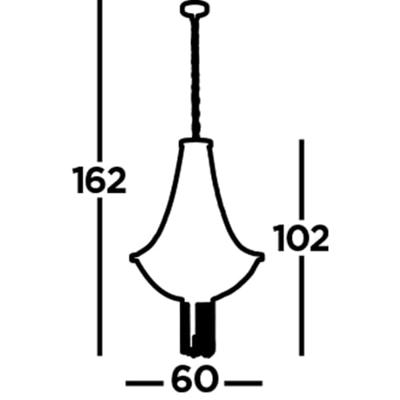 Searchlight HanglampBaguette - 86353-5BK