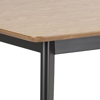 Eetkamertafel Roxy - eiken/zwart - 76x120x80 cm