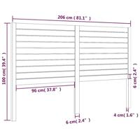 Hoofdbord 206x4x100 cm massief grenenhout wit - thumbnail