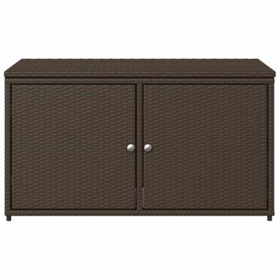 Tuinkast 110x55x60,5 cm poly rattan bruin