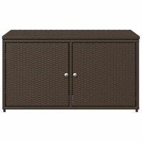 Tuinkast 110x55x60,5 cm poly rattan bruin - thumbnail