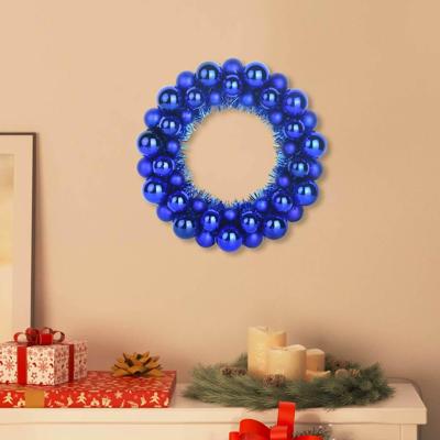 Kerstbal Kransen 2 pcs Blauw 33 x 33 x 7 cm Polystyreen