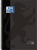 Notitieboek Oxford Classic Europeanbook A4+ 4-gaats ruit 5x5mm 80vel zwart - thumbnail