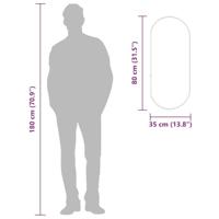 VidaXL Wandspiegel 80x35 cm ovaal goudkleurig - thumbnail