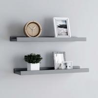 VidaXL Fotoplanken 2 st 40x9x3 cm mdf grijs - thumbnail