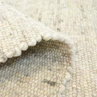 Tapeso Wollen vloerkleed handweef Ylva - beige - 130x190 cm - thumbnail