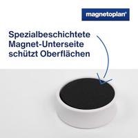 magnetoplan Magneet (Ø x h) 34 mm x 12.5 mm Rond Wit 10 stuk(s) 1665000 - thumbnail