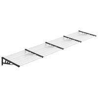 VidaXL Deurluifel 396x90 cm polycarbonaat zwart en transparant - thumbnail