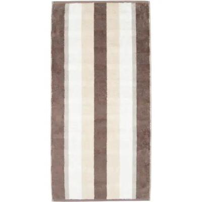 Cawö Cawo Noblesse Stripes Handdoek 50x100 walnuss