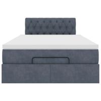 Ottoman bed met matras en LED's 80x200cm fluweel donkergrijs - thumbnail