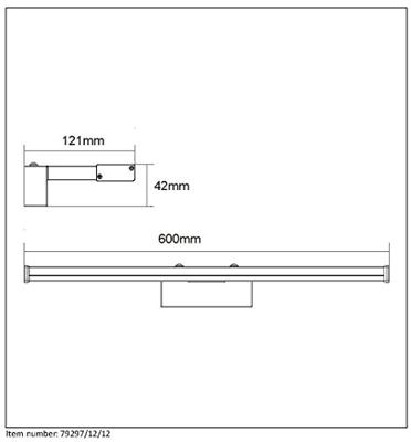 Lucide ONNO - Spiegellamp Badkamer - LED - 1x11W 3000K - IP44 - Mat chroom