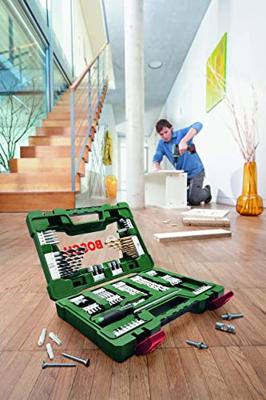 Bosch Accessoires V-Line TiN-boren en bitset met ratelschroevendraaier en magnetisch uitschuifbare pen 91-delige - 2607017195 - thumbnail