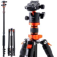 K&F Concept statief K254A3 175cm aluminium met balhoofd en monopod functie - thumbnail